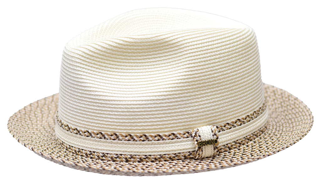 Antonio Fedora by Bruno Capelo Hat Bruno Capelo Ivory/Coffee Brown X-Large