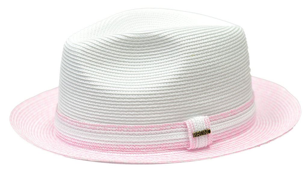 Antonio Fedora by Bruno Capelo Hat Bruno Capelo Light Pink/White Medium