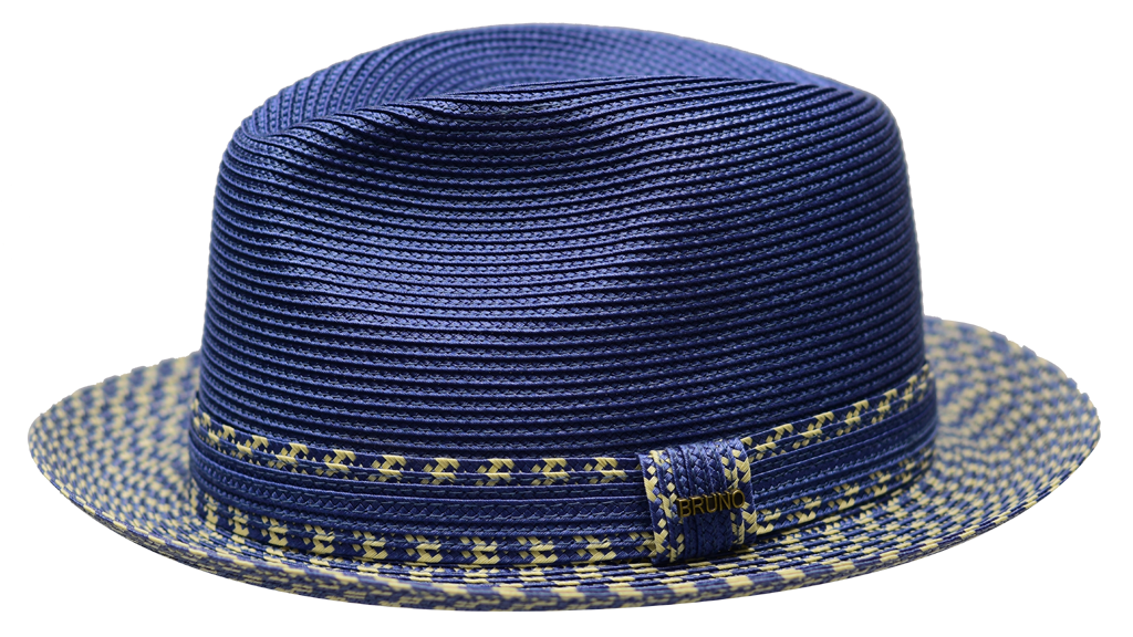 Antonio Fedora by Bruno Capelo Hat Bruno Capelo Denim Blue/Natural Medium