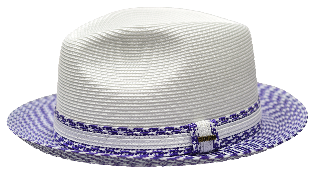 Antonio Fedora by Bruno Capelo Hat Bruno Capelo White/Purple Medium