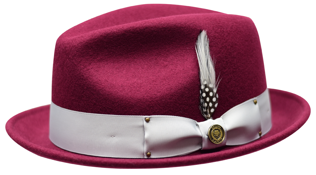 Blues Brothers Collection Hat Bruno Capelo Burgundy/Silver Small