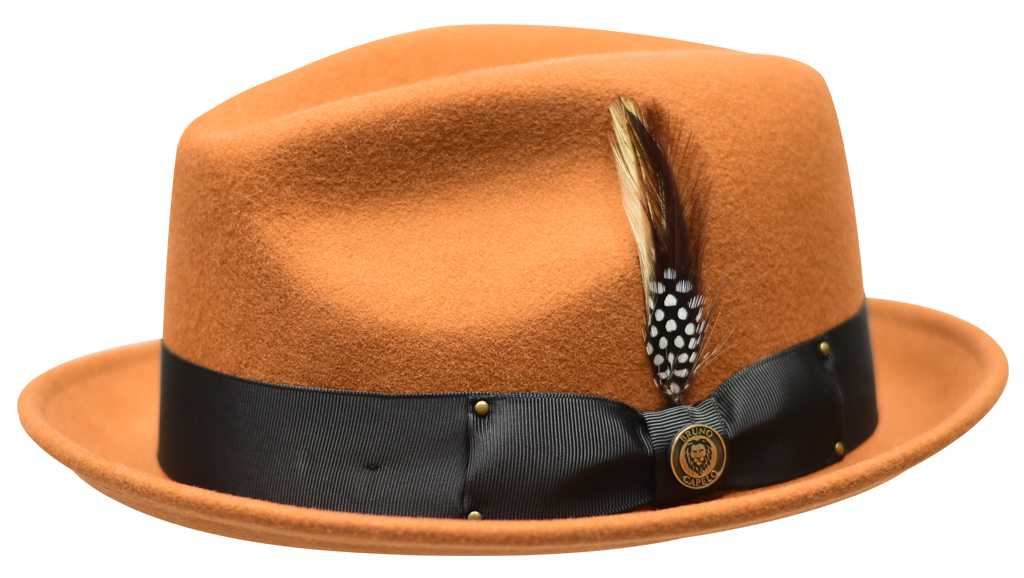 Blues Brothers Collection Hat Bruno Capelo Burnt Orange/Black Small