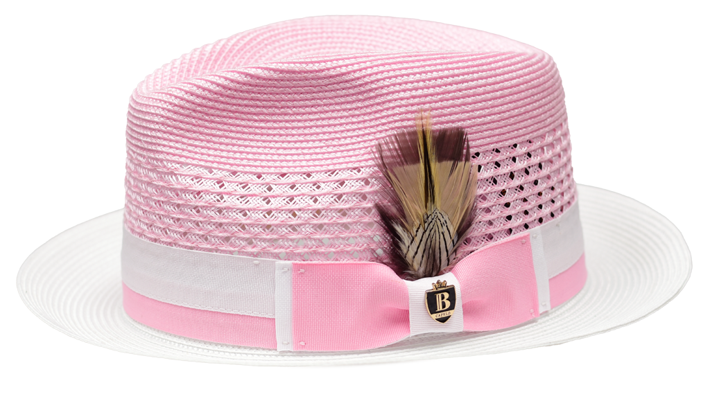 Belvedere Collection Hat Bruno Capelo Light Pink/White Large