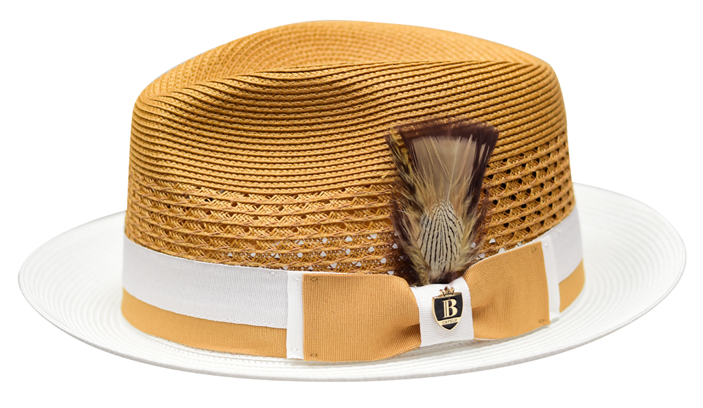 Belvedere Collection Hat Bruno Capelo Gold/White Medium