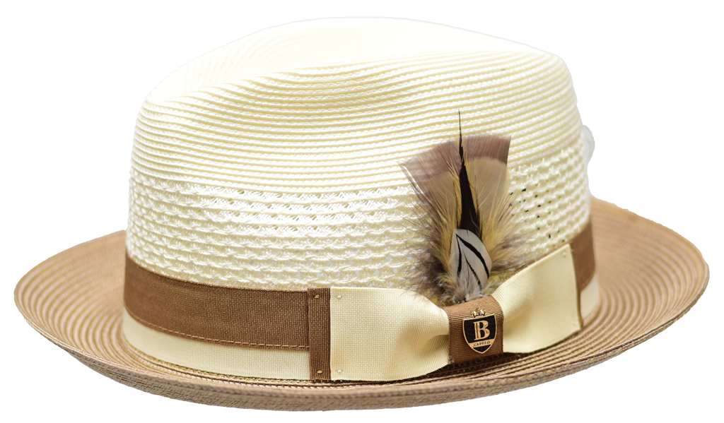 Belvedere Collection Hat Bruno Capelo Ivory/Cognac Small