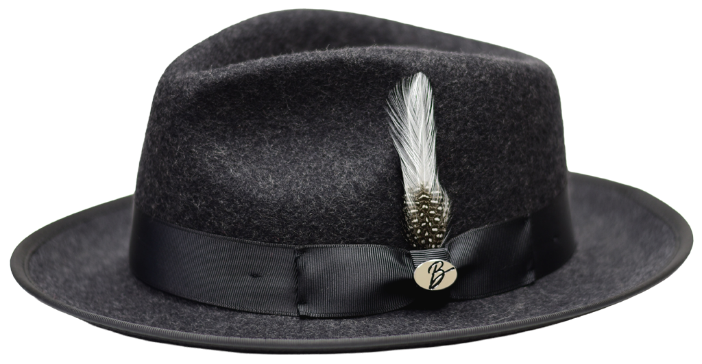 Brooks Collection Hat Bruno Capelo Charcoal/Black Medium