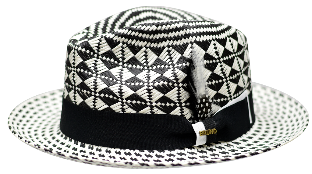 Belize (Panama) Collection Hat Bruno Capelo White/Black Medium