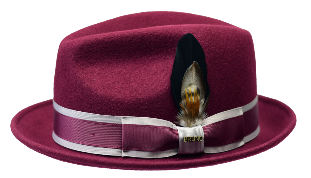 Casablanca Collection Hat Bruno Capelo Burgundy/Silver Medium