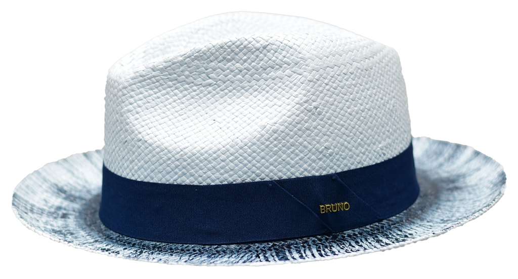 Castro (Panama) Collection Hat Bruno Capelo Light Blue/Navy Blue Medium