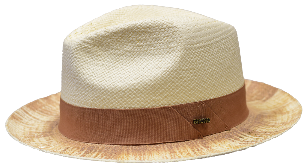 Castro (Panama) Collection Hat Bruno Capelo Ivory/Cognac Brown Medium