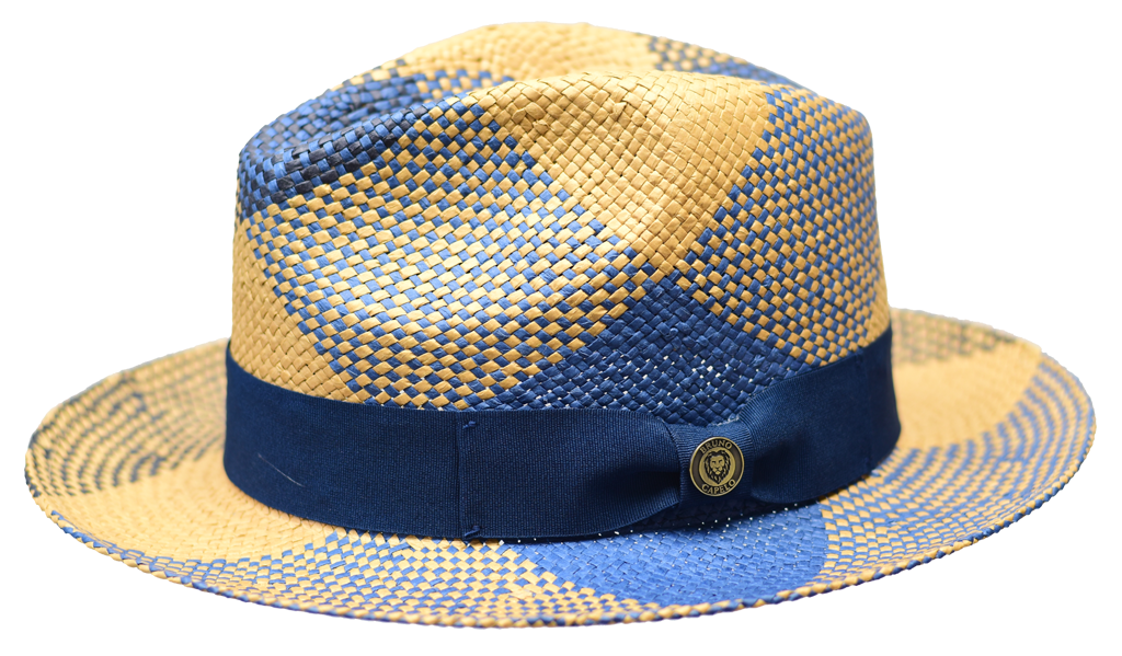 Cubano Collection Hats Bruno Capelo Denim Blue/Cognac Medium