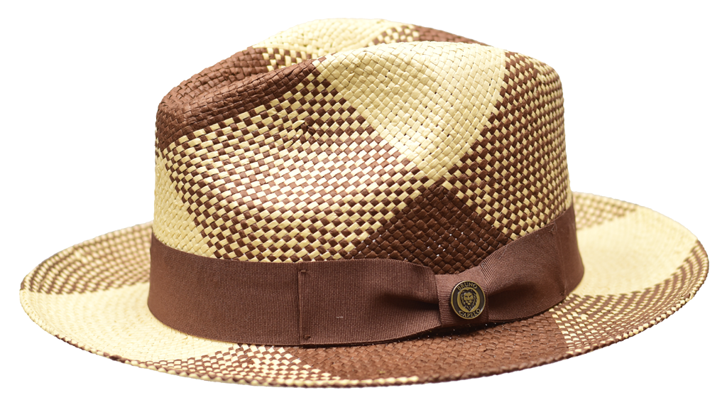 Cubano Collection Hats Bruno Capelo Natural/Walnut Brown Medium