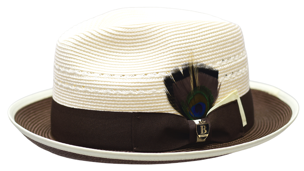 Casanova Collection Hat Bruno Capelo Ivory/Dark Brown Medium