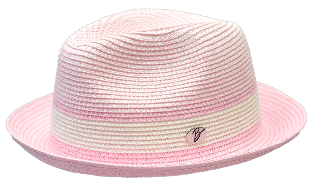 Dante Collection Hat Bruno Capelo Light Pink/White Medium