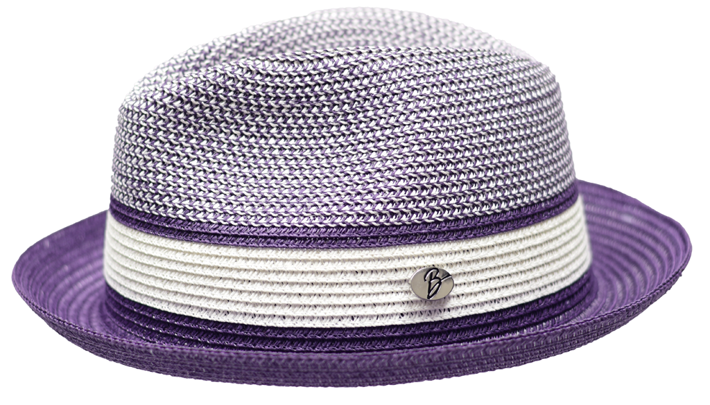 Dante Collection Hat Bruno Capelo Purple/White Medium