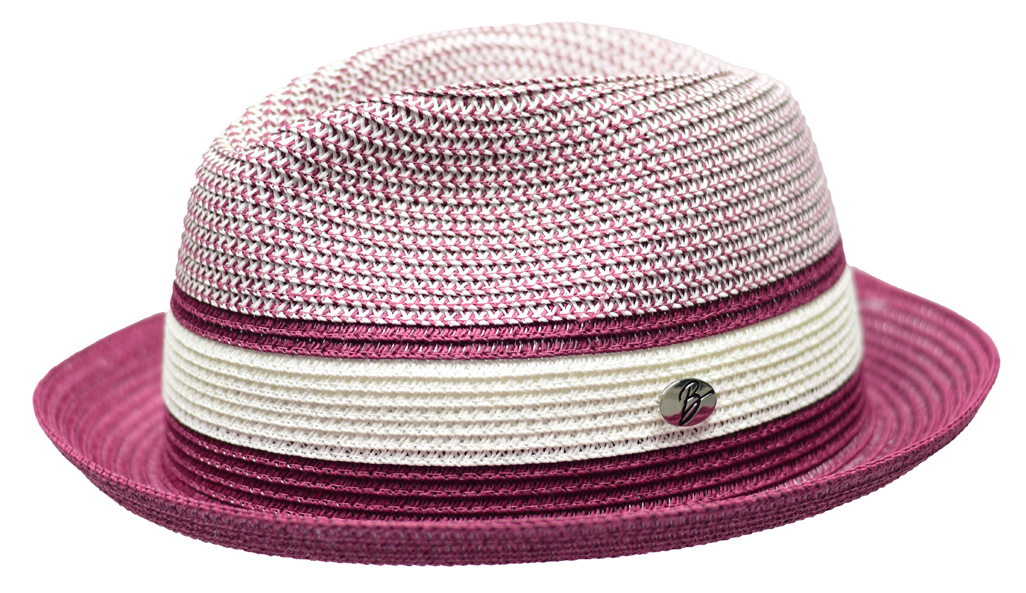 Dante Collection Hat Bruno Capelo Burgundy/White Medium