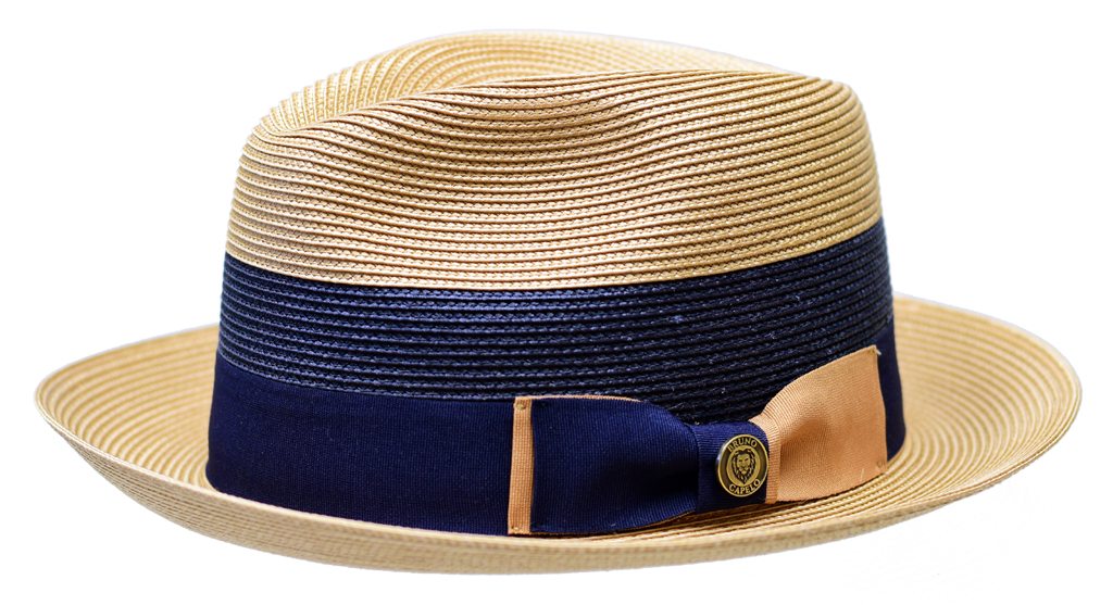 Damon Collection Hat Bruno Capelo Camel/Navy Blue X-Large