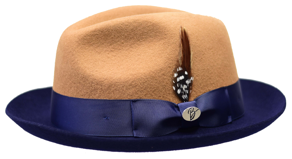 Damien Collection Hat Bruno Capelo Camel/Navy Blue Medium
