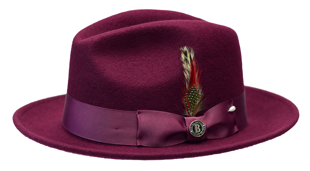 Executive Collection Hat Bruno Capelo Burgundy Small