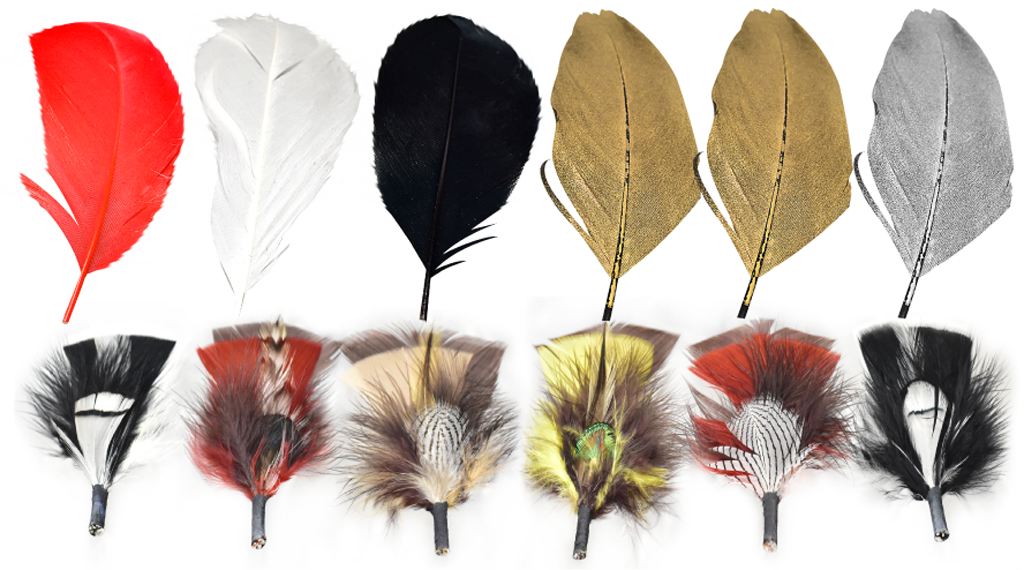 Assorted Feathers (12 Pack) Feathers Bruno Capelo Metallic