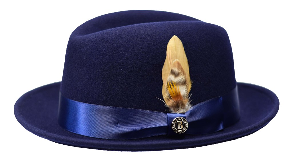 Florence Collection Hat Bruno Capelo Navy Blue Small