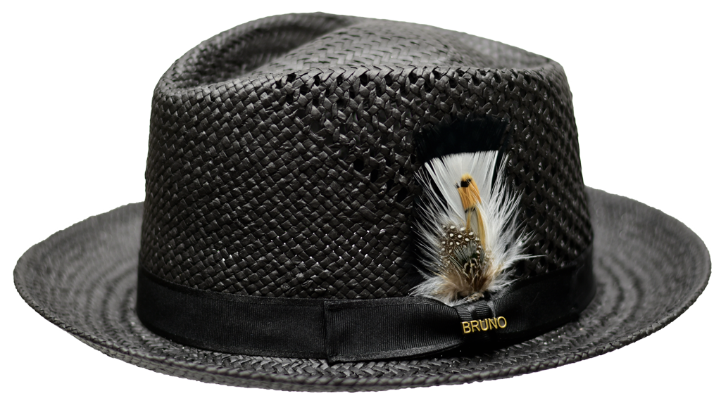 Geneva (Panama) Collection Hat Bruno Capelo Black Medium