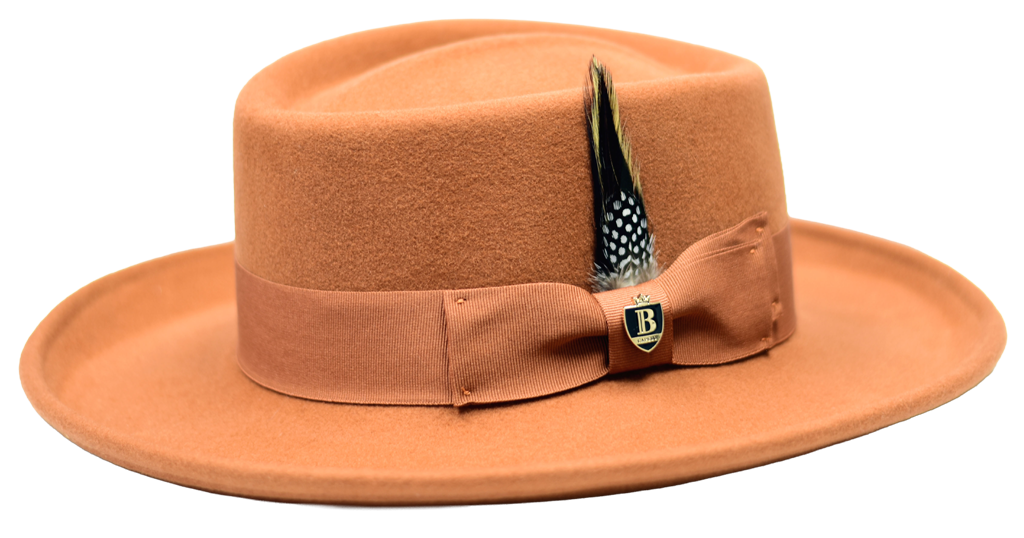 Gambler Collection Hat Bruno Capelo Cognac Brown Small