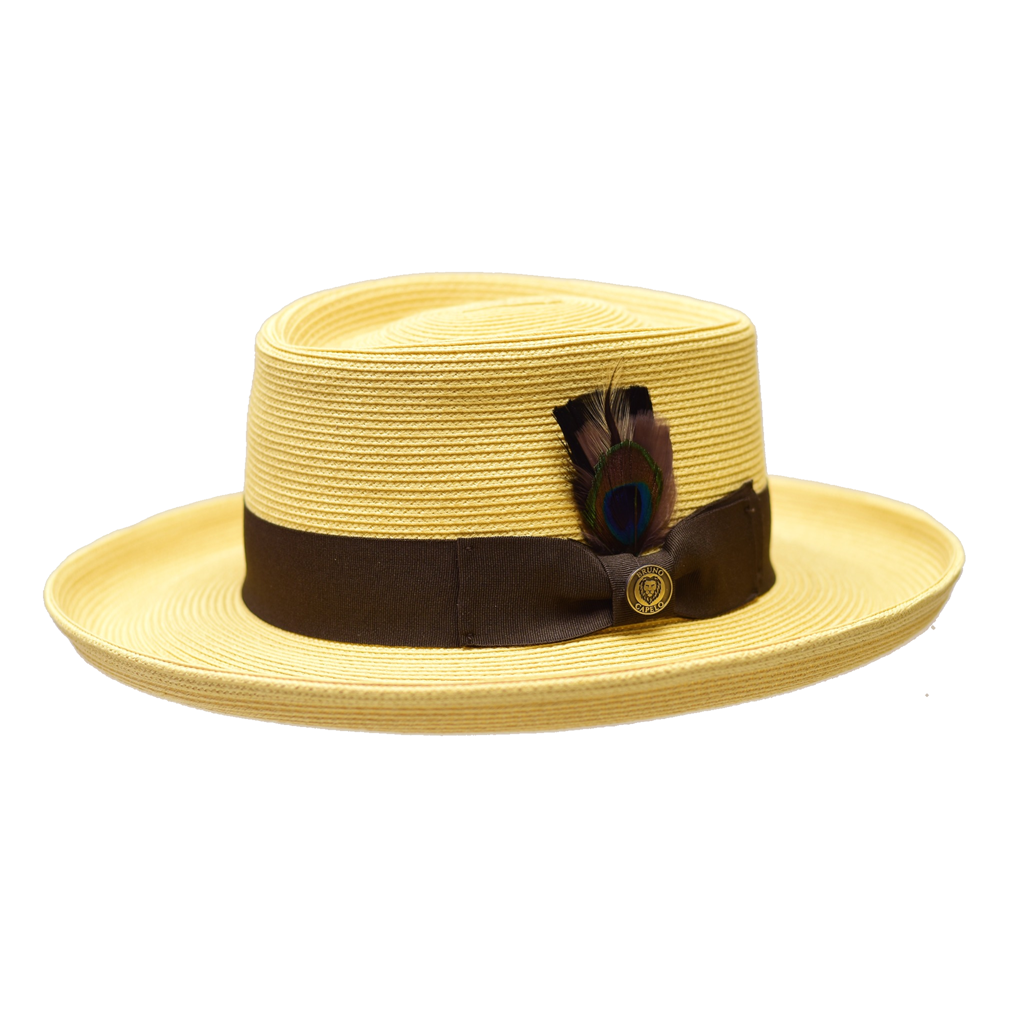 Gambler Straw Collection Hat Bruno Capelo Natural/Brown Small