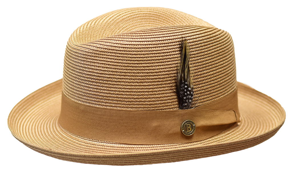Godfather Straw Collection Hat Bruno Capelo Cognac Brown Small