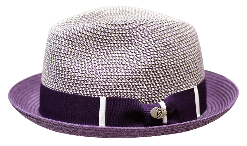 Gino Collection Hat Bruno Capelo Purple/White Medium