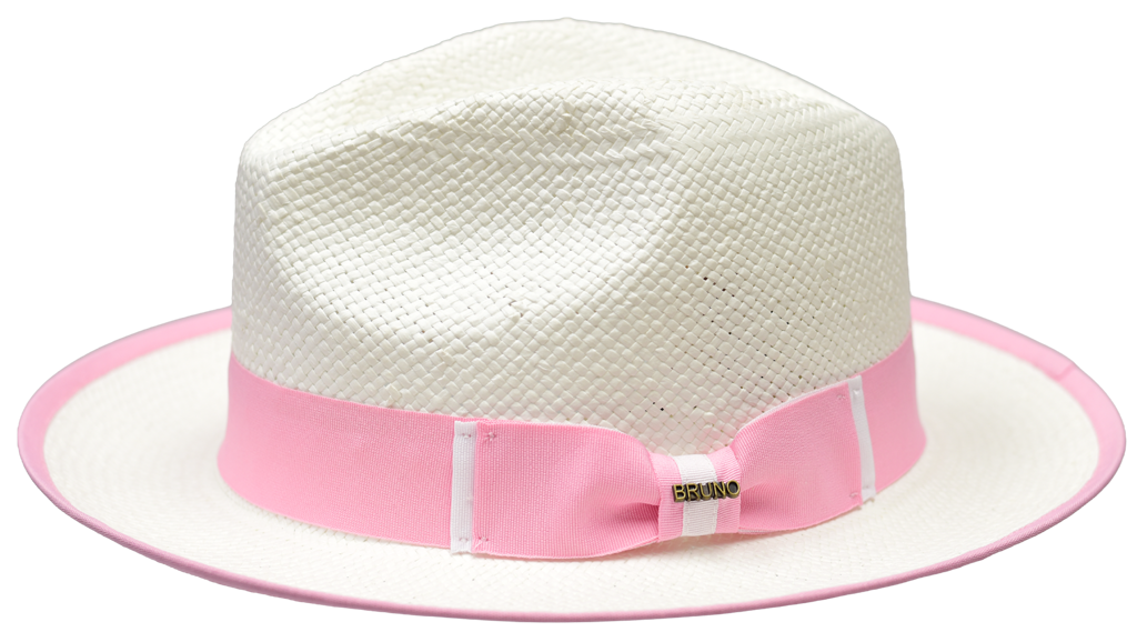 Havana Collection Hats Bruno Capelo White/Pink Medium
