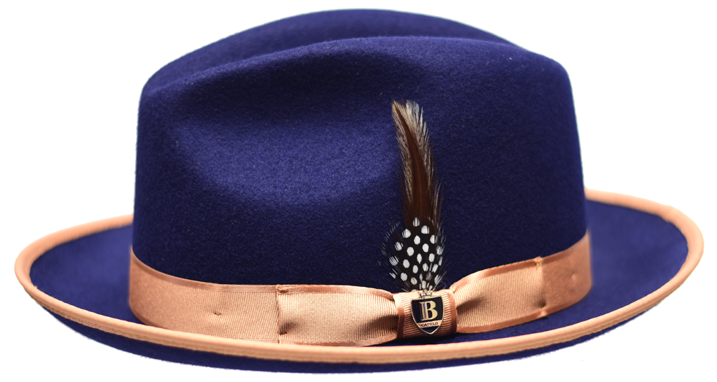 Hi Boi Collection Hat Bruno Capelo Navy Blue/Camel Medium