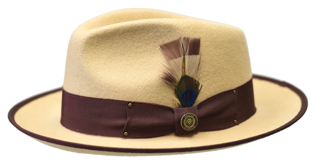 Lorenzo Collection Hat Bruno Capelo Tan/Dark Brown Small