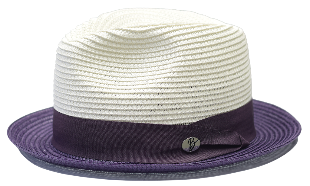 Marcello Collection Hat Bruno Capelo White/Purple Medium