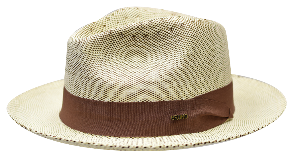 Monte Carlo (Panama) Collection Hats Bruno Capelo Natural/Dark Brown Medium