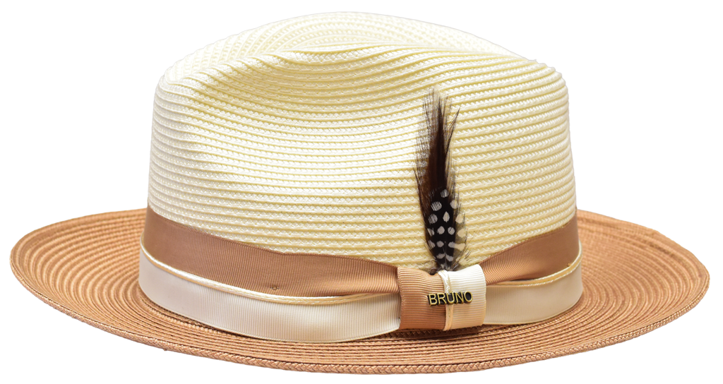 Maywood Collection Hat Bruno Capelo Ivory/Cognac Medium