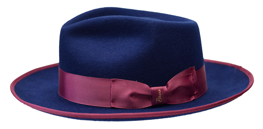 Night Hawk Collection Hat Bruno Capelo Navy Blue/Maroon Medium