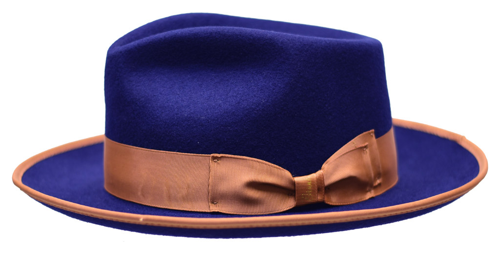 Night Hawk Collection Hat Bruno Capelo Navy Blue/Camel Medium