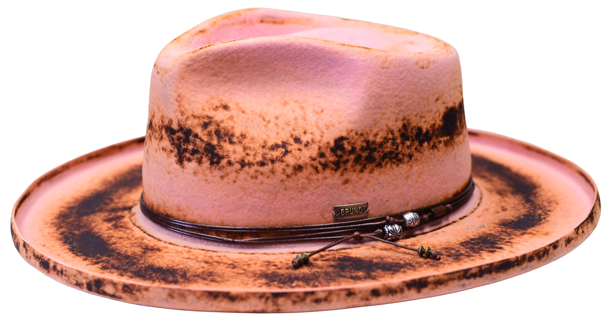 Orleans Collection Hat Bruno Capelo Light Pink/Brown Medium