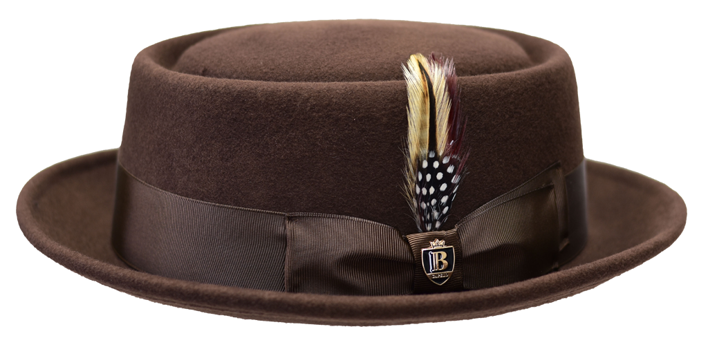 Pork Pie Collection Hat Bruno Capelo Chocolate Brown Small