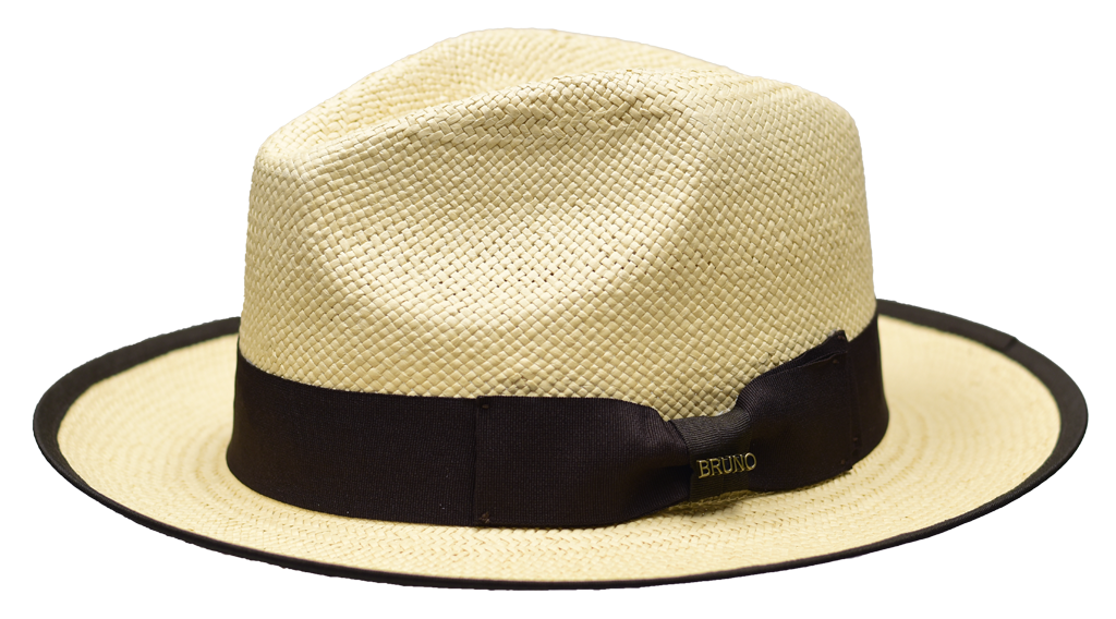 Panama Collection Hats Bruno Capelo Natural/Dark Brown Medium