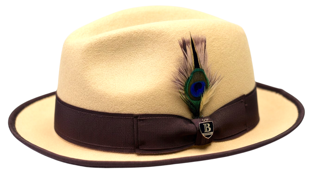 Saverio Collection Hat Bruno Capelo Tan/Dark Brown Medium