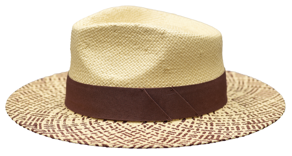 Signature (Panama) Collection Hat Bruno Capelo Natural/Dark Brown Medium
