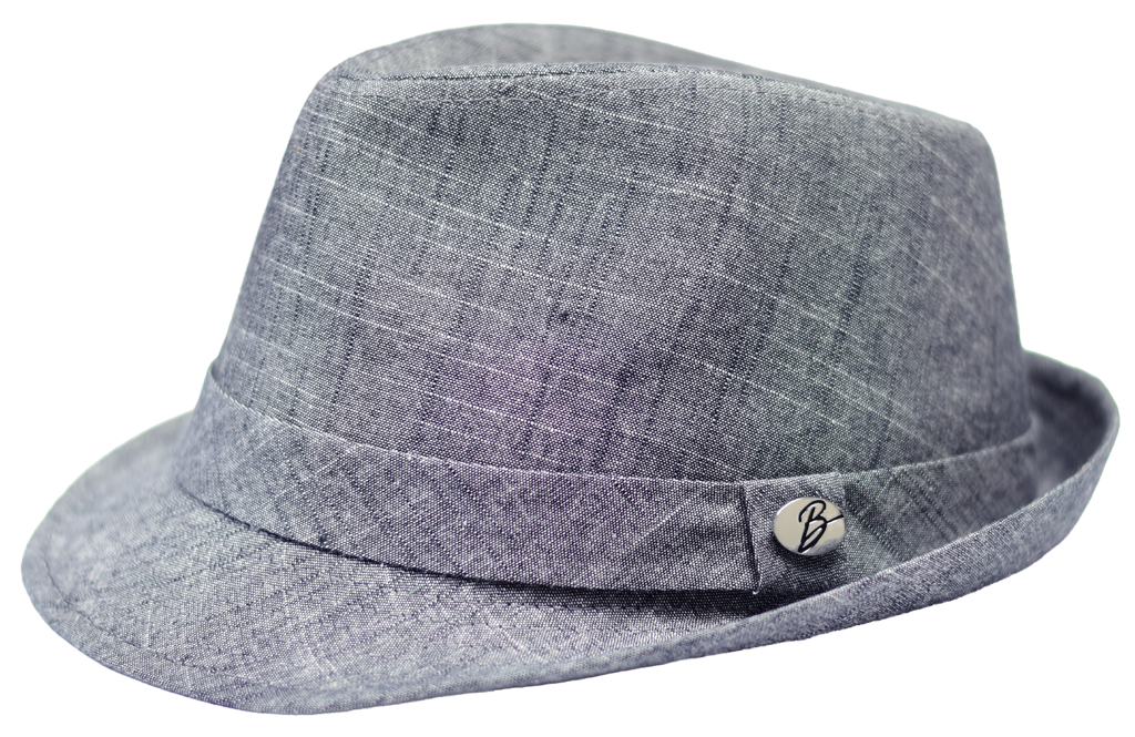 Tino Collection Hat Bruno Capelo Black/Grey Linen Small/Medium