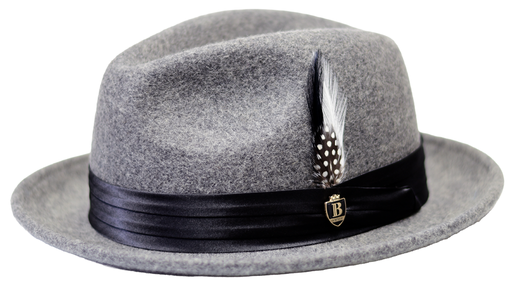 Giovani Collection (2-Tone) Hat Bruno Capelo Heather Grey/Black Medium