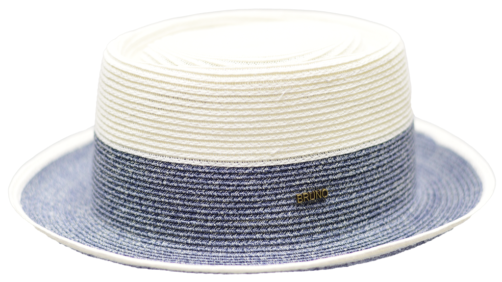 Wall Street Collection Hat Bruno Capelo White/Denim Blue Medium