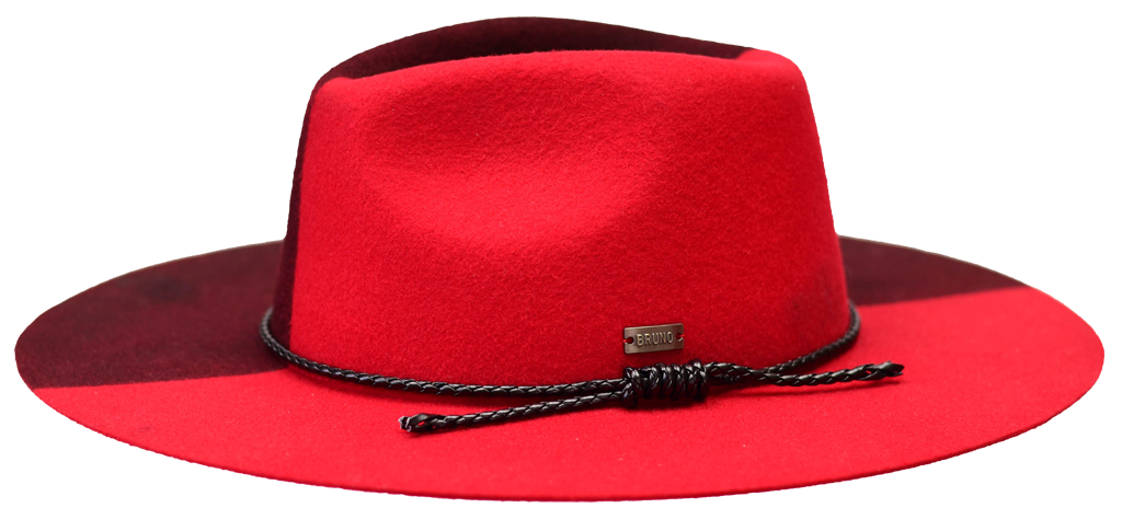 Yin Yang Collection Hat Bruno Capelo Black/Red Medium