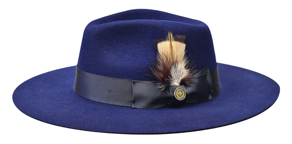 Duke Collection Hat Bruno Capelo Navy Blue Medium