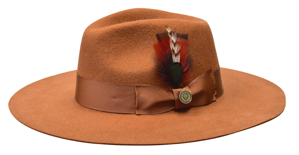 Duke Collection Hat Bruno Capelo Cognac Brown Large