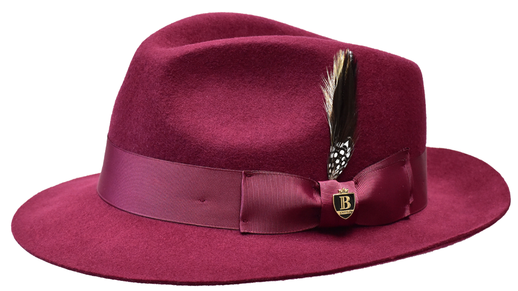 Fabio Collection Hat Bruno Capelo Burgandy Medium